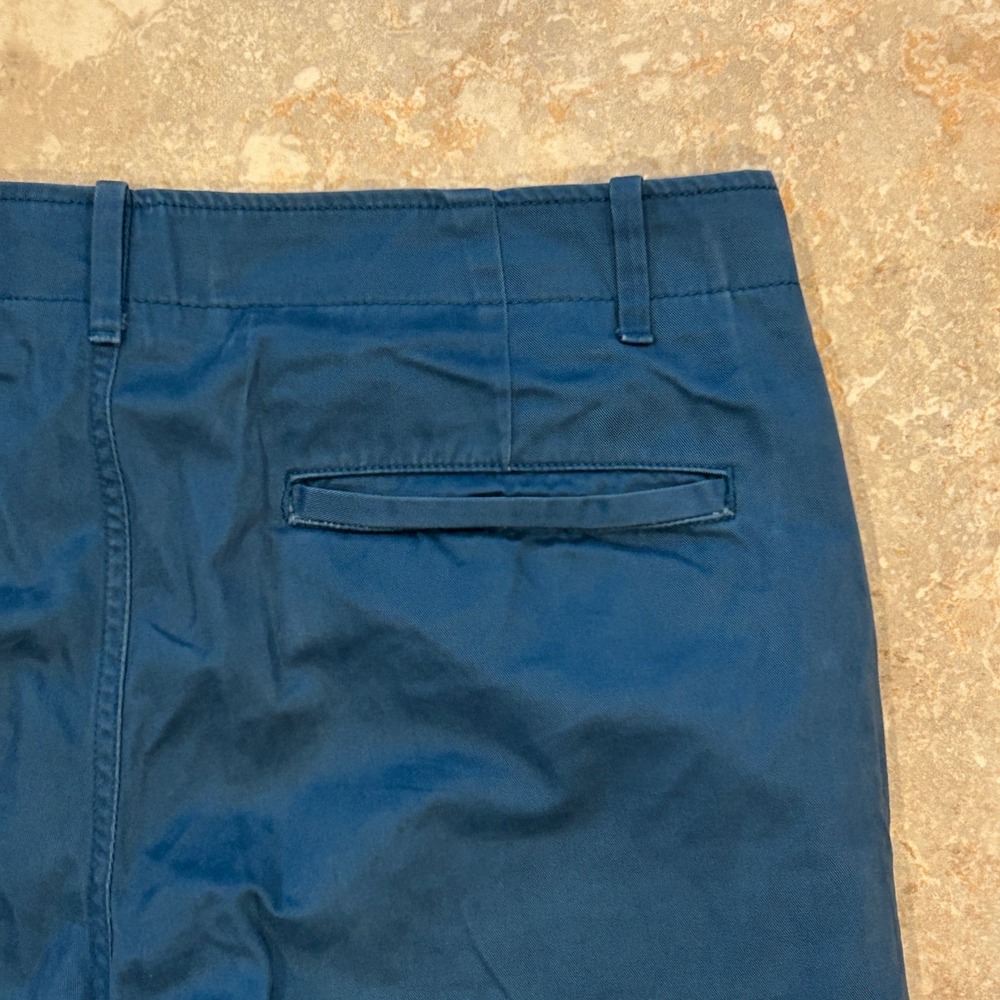 Gap Pant Men 32x32 Blue The Lived-In Slim‎ Chino Cotton Casual Work Flat Front